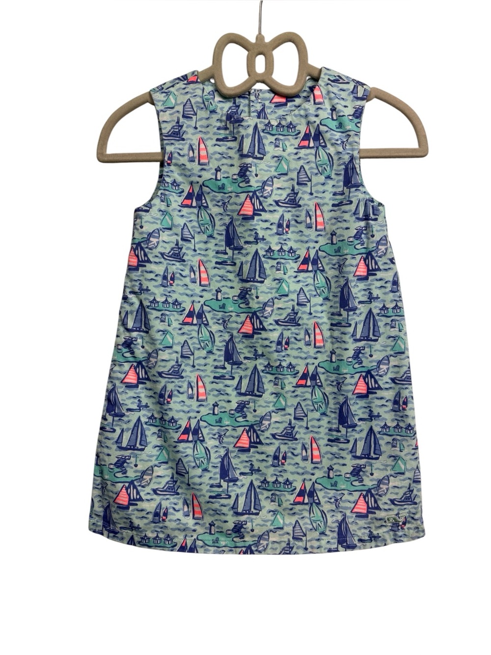 Vineyard Vines‎ Girls Sailboat Tank Dress in Mint, Navy & Coral
